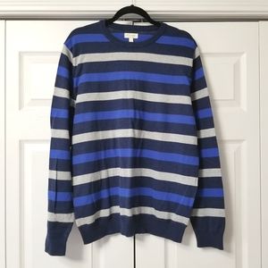 Sonoma Men's Blue Stripe Crewneck Sweater